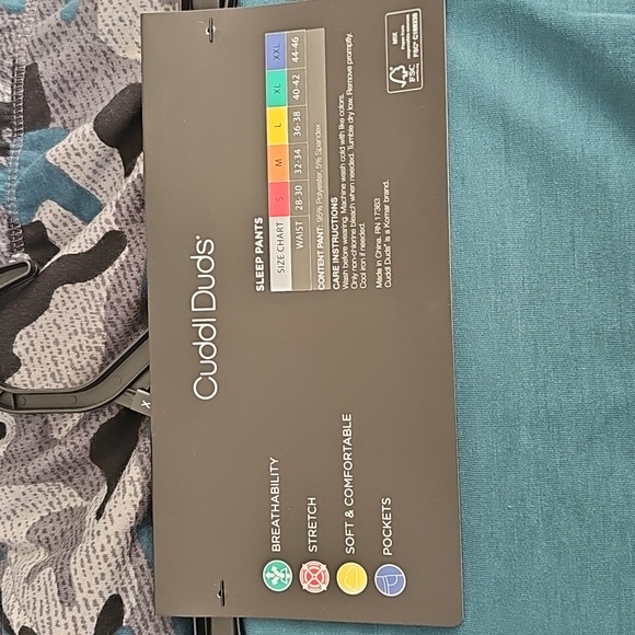 NWT Cuddl Duds French Terry Sleep Pants XXL 44 - 46 Elastic Drawstring Pack Of 2 - Picture 3 of 7